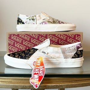 Vans Slip On Brocade Patchwork Sneakers Size 9.5